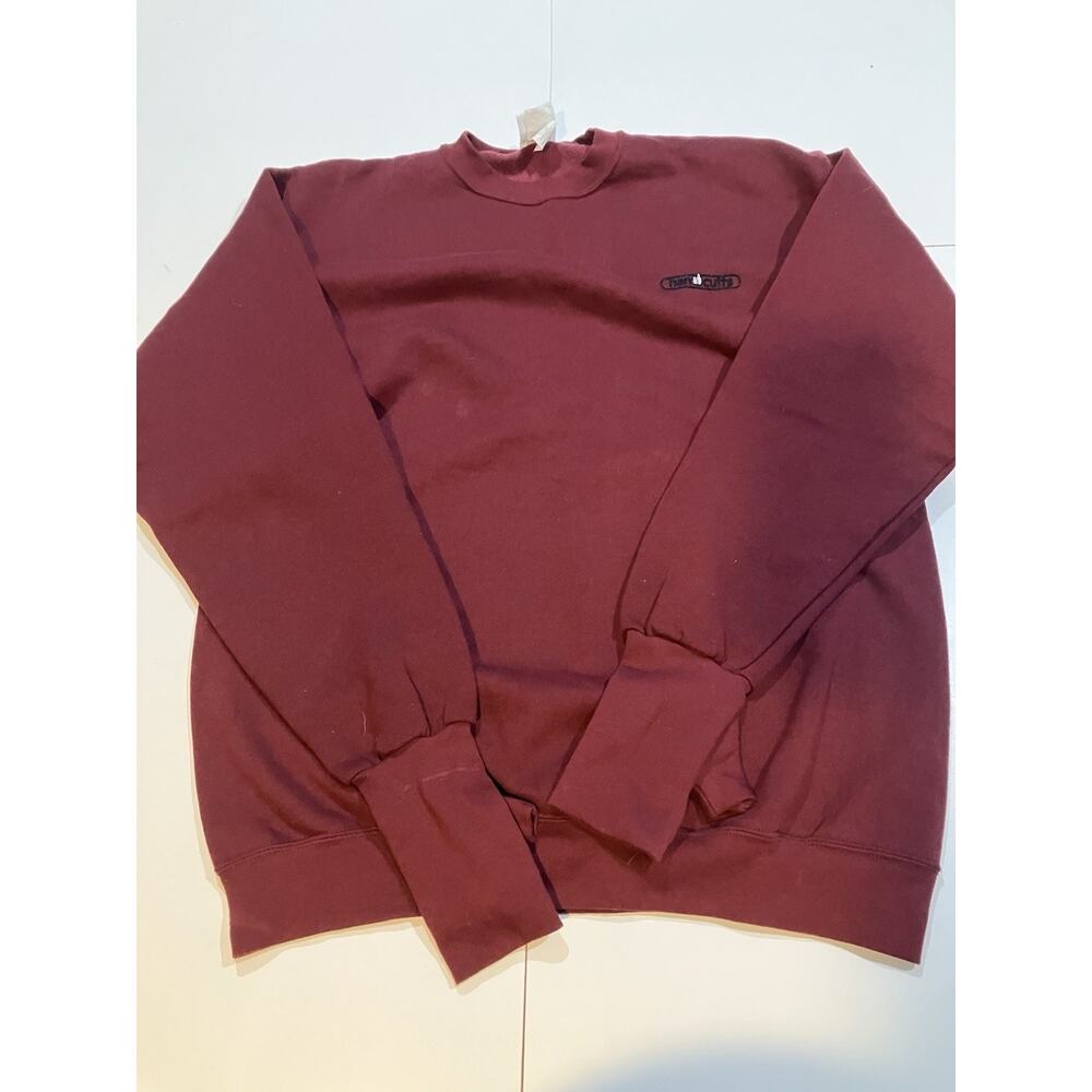 Vintage Handcuffs Mens Large Burgundy Pullover USA Made 90s Skateboard Grunge
